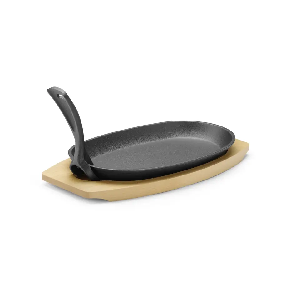 Balance | Fonte | Socle et poignée en bois | Noire | 28 x 14 x 3 cm (H)