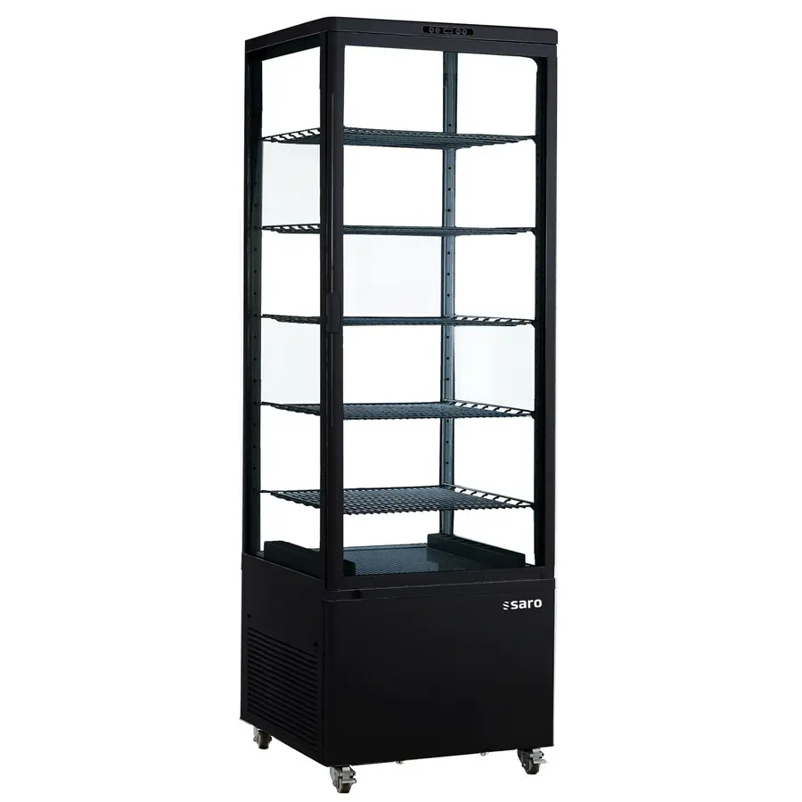 Vitrine réfrigérée | Noire | 500 L | 230 V | 65 x 65 x 194 cm