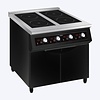 HorecaTraders Inductie Kookplaat | 4 zones | Pan diameter 160-260mm | 80x70x87cm