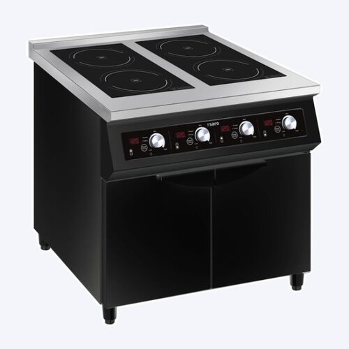  HorecaTraders Induktionskochfeld | 4 Kochzonen | Topfdurchmesser 160–260 mm | 80 x 70 x 87 cm 