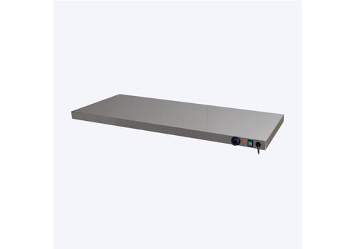  HorecaTraders Warming plate | 4x 1/1 GN | up to +99° C | Stainless steel | 53x132x6cm 