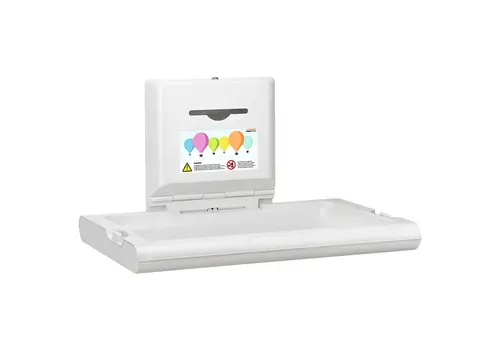  HorecaTraders Baby changing table | mediclinics | Plastic | Foldable (Horizontal) | Antibacterial | 86x10/57x48(h)cm 
