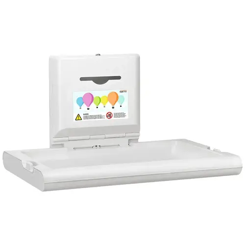  HorecaTraders Babyverschoontafel | mediclinics | Kunststof | Opklapbaar (Horizontaal) | Antibacterieel | 86x10/57x48(h)cm 