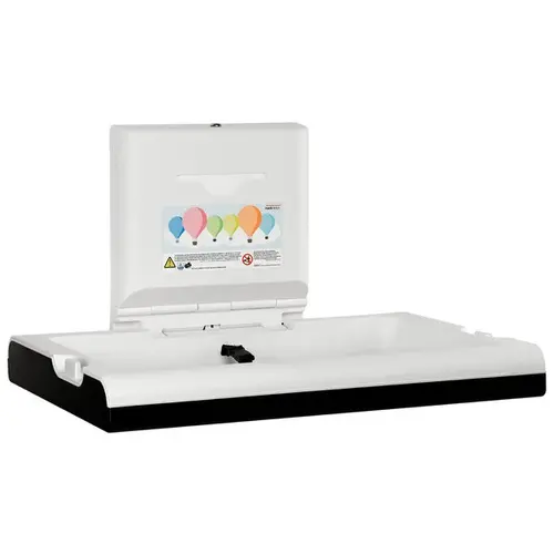  HorecaTraders Wickeltisch | mediclinics | Edelstahl | Klappbar (horizontal) | Antibakteriell | 86 x 100 cm / 57 x 48 cm (H) 