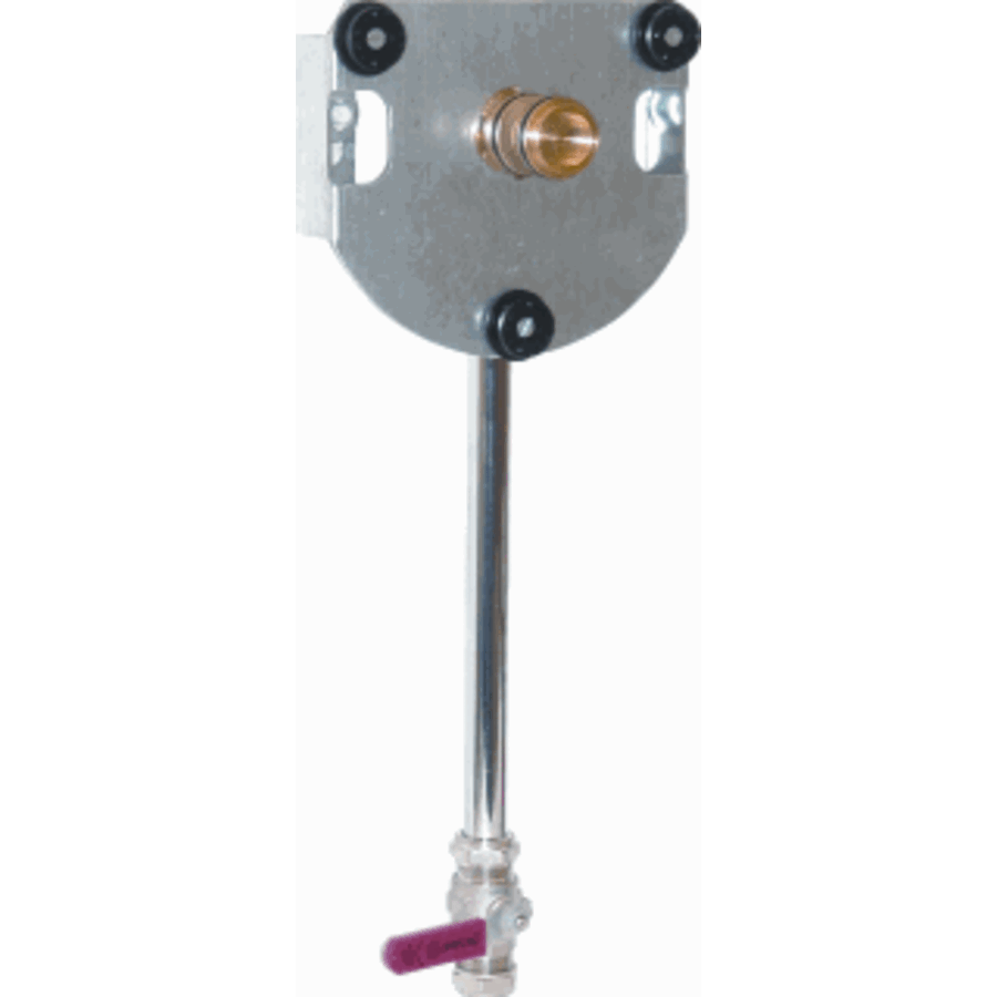 Kit de montage et de raccordement Saval pour enrouleur de tuyau d'incendie – Laiton avec colonne montante (collier de serrage 3/4" 22 mm)