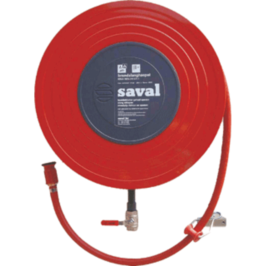 Fire hose reel with clamp connection | 30 m hose