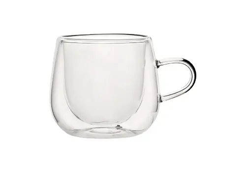  HorecaTraders Doppelwandiger Becher | 8,1 (H) x 9 (B) x 12 (L) cm | 6 Stück 