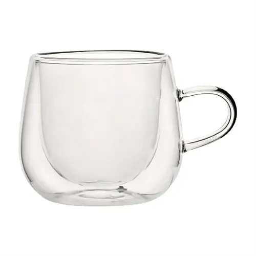  HorecaTraders Doppelwandiger Becher | 8,1 (H) x 9 (B) x 12 (L) cm | 6 Stück 