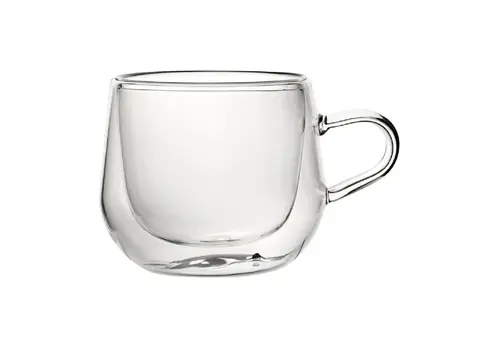  HorecaTraders Double-walled mug | 390ml | 9.5(h) x 11(w) x 11(l)cm | 6 pieces 
