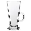 HorecaTraders Restaurant Latte Glass | 370ml | Tempered Glass | Handle | 24 pieces