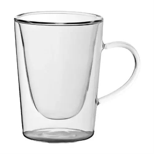 HorecaTraders Dubbelwandig latte glas | 290ml |11,5(h) x 8,6(b) x 12(l)cm | 6 stuks 