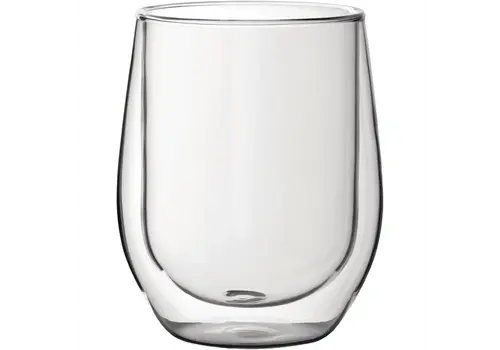  HorecaTraders Doppelwandiges Whiskyglas | 330 ml | 11 cm (H) x 11 cm (Ø) | 6 Stück 