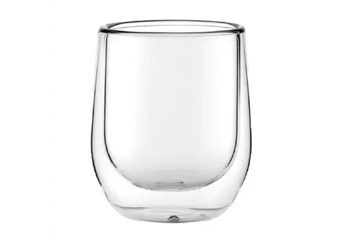  HorecaTraders Double-walled macchiato glass | 110ml | 6.5(h) x 6.9(w) x 6.9(l)cm | 12 pieces 