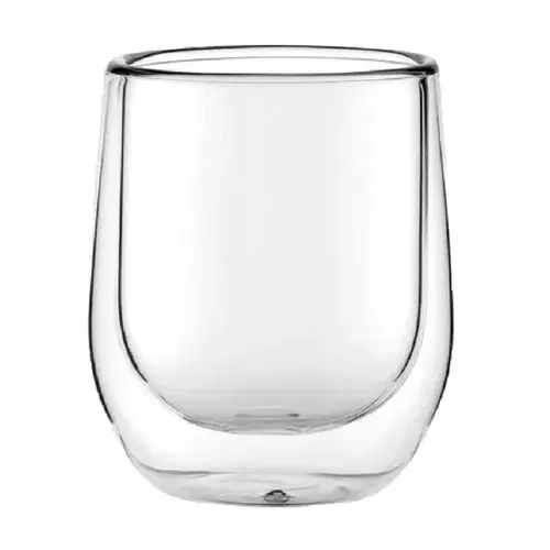  HorecaTraders Doppelwandiges Macchiato-Glas | 110 ml | 6,5 (H) x 6,9 (B) x 6,9 (L) cm | 12 Stück 