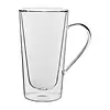 HorecaTraders Doppelwandiges Latte-Glas | 340 ml | 15 (H) x 8,6 (B) x 12 (L) cm | 6 Stück