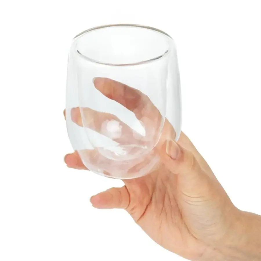 Double-walled latte glasses | 270ml | 11.5(h) x 11.5(Ø)cm | Pack of 12