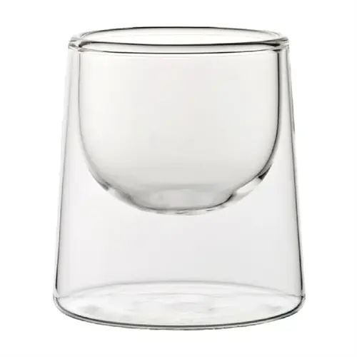  HorecaTraders Doppelwandige Dessert-/Probierschale | 150 ml | 8,8 (H) x 6,5 (B) x 6,5 (L) cm | Isoliert | 6er-Pack 