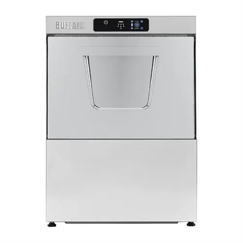  Buffalo Dishwasher with drain pump | 500mm basket | 3.6kW | With 2 racks 