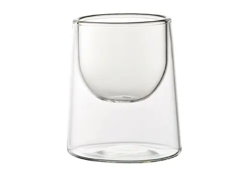  HorecaTraders Dubbelwandig dessert/proefschaaltje | borosilicaatglas | 7Cl | 6 stuks 