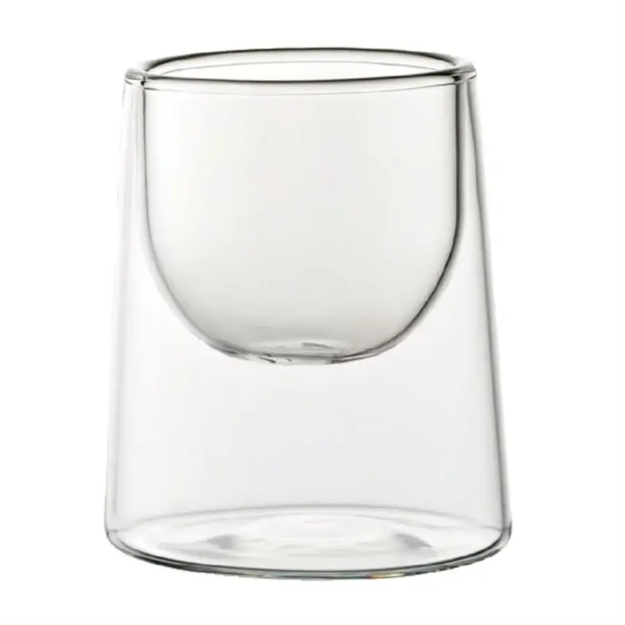 Dubbelwandig dessert/proefschaaltje | borosilicaatglas | 7Cl | 6 stuks