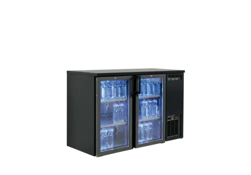  Serrco Bar-Kühlschrank | 299 l | LED-Beleuchtung | 2 bis 10 °C | 2 Glastüren | 1245 x 560 x 820 mm 