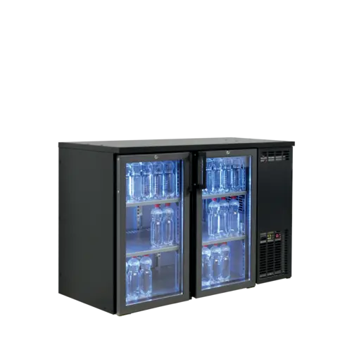  Serrco Réfrigérateur de bar | 299 L | Éclairage LED | Température de fonctionnement : 2 à 10 °C | 2 portes vitrées | 1245 x 560 x 820 mm 