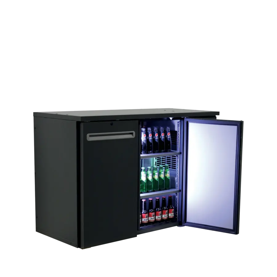 Bar-Kühlschrank | 299 l | LED-Beleuchtung | 2 Türen | Umluftkühlung | 1245 x 560 x 820 mm
