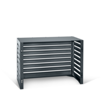 Casing hood | Housing for air conditioning/heat pump | Black | 80x110cm