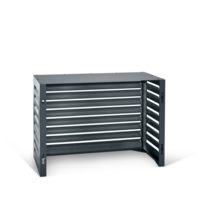 Gehäusehaube | Gehäuse für Klimaanlage/Wärmepumpe | Schwarz | 80 x 110 cm