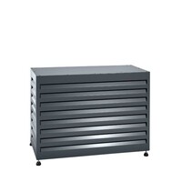 Boîtier | Caisson pour climatiseur/pompe à chaleur | Noir | 80 x 110 cm