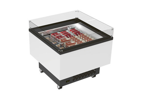  HorecaTraders COOL-LINE SKA 100 LED Impulskühlinsel – Für Getränke und Take-away-Produkte | 100 × 96 × 95,3 cm 