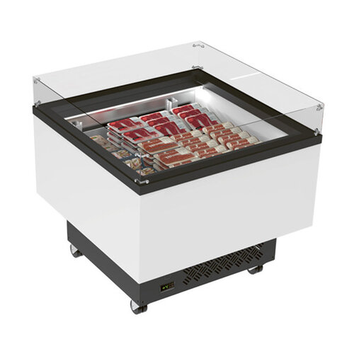  HorecaTraders COOL-LINE SKA 100 LED Impulskühlinsel – Für Getränke und Take-away-Produkte | 100 × 96 × 95,3 cm 