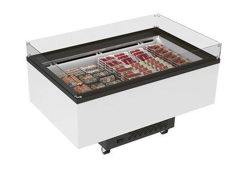  HorecaTraders COOL-LINE SKA 150 LED Impuls Koeleiland – Voor Dranken & Meeneemproducten | 150×90×95,3 cm 