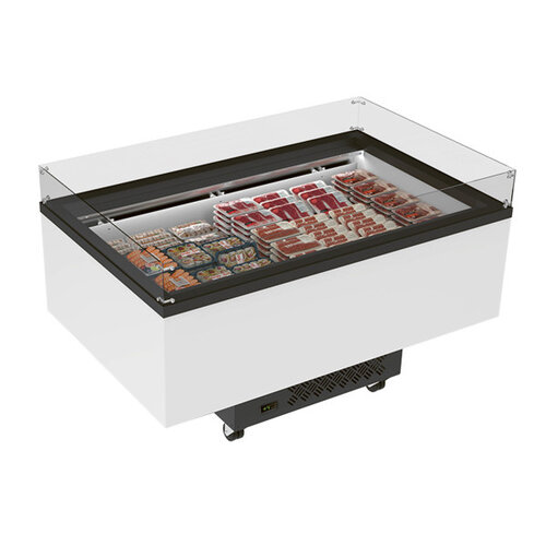  HorecaTraders COOL-LINE SKA 150 LED Impulse Cooling Island – For Drinks & Takeaway Products | 150×90×95.3 cm 