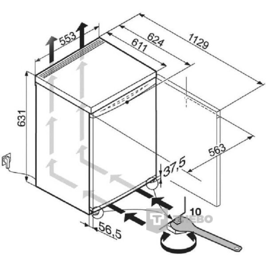 Gefrierschrank | Medizinische Linie | 31 kg | 230 V | 55,3 x 62,4 x 63,1 cm