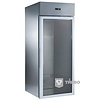 HorecaTraders Refrigerator | Glass door | Stainless steel | 750L | Class 4 | Lock | 75x81x210cm