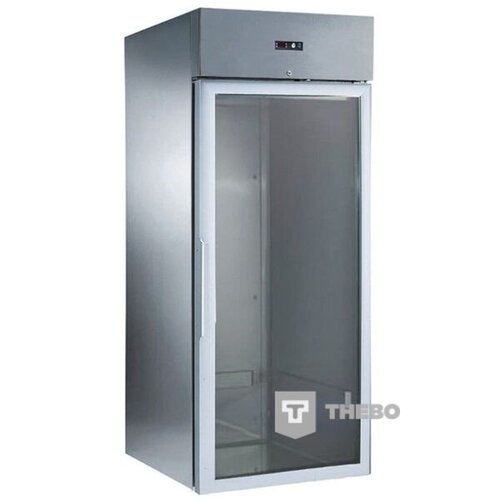  HorecaTraders Refrigerator | Glass door | Stainless steel | 750L | Class 4 | Lock | 75x81x210cm 