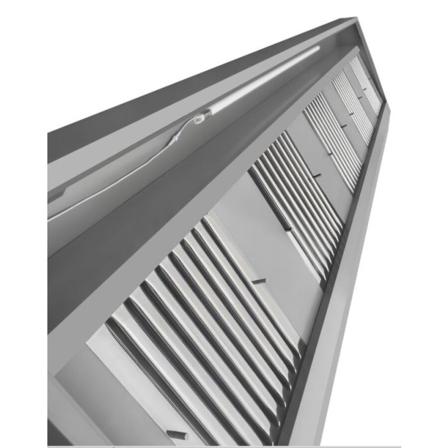 Professionele RVS Wandkap 1600 mm – 900 Diep, 3 Filters, Inclusief Motor & LED