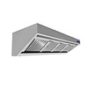Professional stainless steel wall hood 1200 mm – 900 deep, 2 filters, including motor and LED.