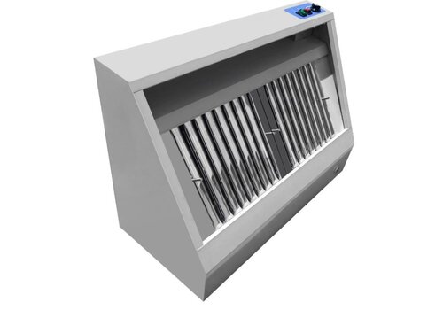  Combisteel Hotte murale professionnelle en acier inoxydable 1000 mm – 900 mm de profondeur, 2 filtres, moteur et LED inclus. 