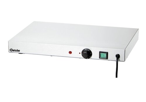  Bartscher Plaque chauffante | Acier inoxydable | 230 V | L 50 x P 37,5 x H 6,4 cm 
