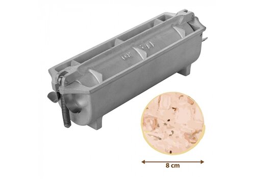  HorecaTraders Moule à pâté Adelmann Ø8 cm x L25 cm – Aluminium moulé 