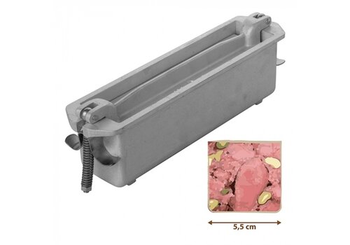  HorecaTraders Adelmann Rechteckige Kuchenform aus Aluminium, 7,5 x 24 x 5,5 cm 