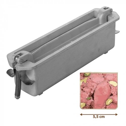  HorecaTraders Adelmann Rectangular Pate Mould Aluminum 7.5x24x5.5 cm 
