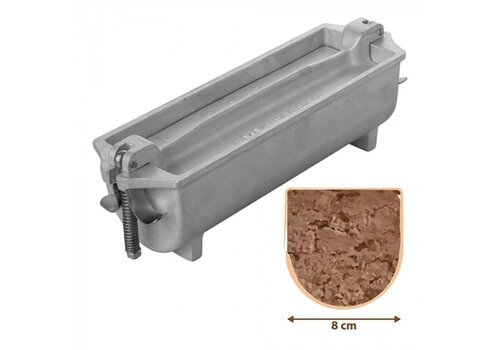  HorecaTraders Adelmann Halfronde Patévorm Aluminium 8x25x8 cm 