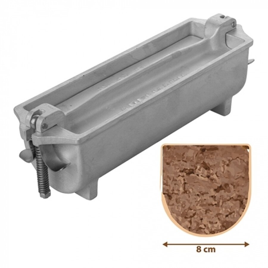 Adelmann Halbrunde Kuchenform Aluminium 8x25x8 cm