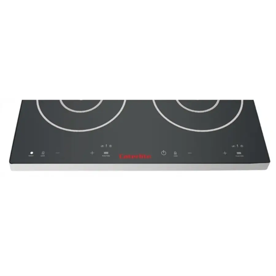Plaque de cuisson à induction double | Commandes tactiles | 3000 W | 5,6 (H) x 60,8 (L) x 37 (P) cm
