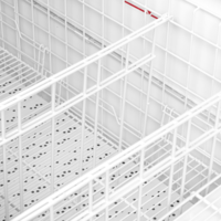 Vitrine réfrigérée/congélateur noire pour supermarché | 210 x 86 x 89 (h) cm | Fonction réfrigérateur/congélateur commutable