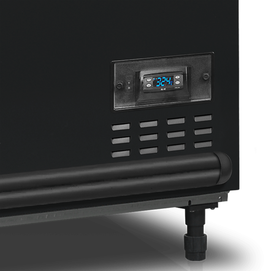 Kühl-/Gefrierschrank für Supermärkte, schwarz | 210 x 86 x 89 (H) cm | Kühl- und Gefrierfunktion umschaltbar