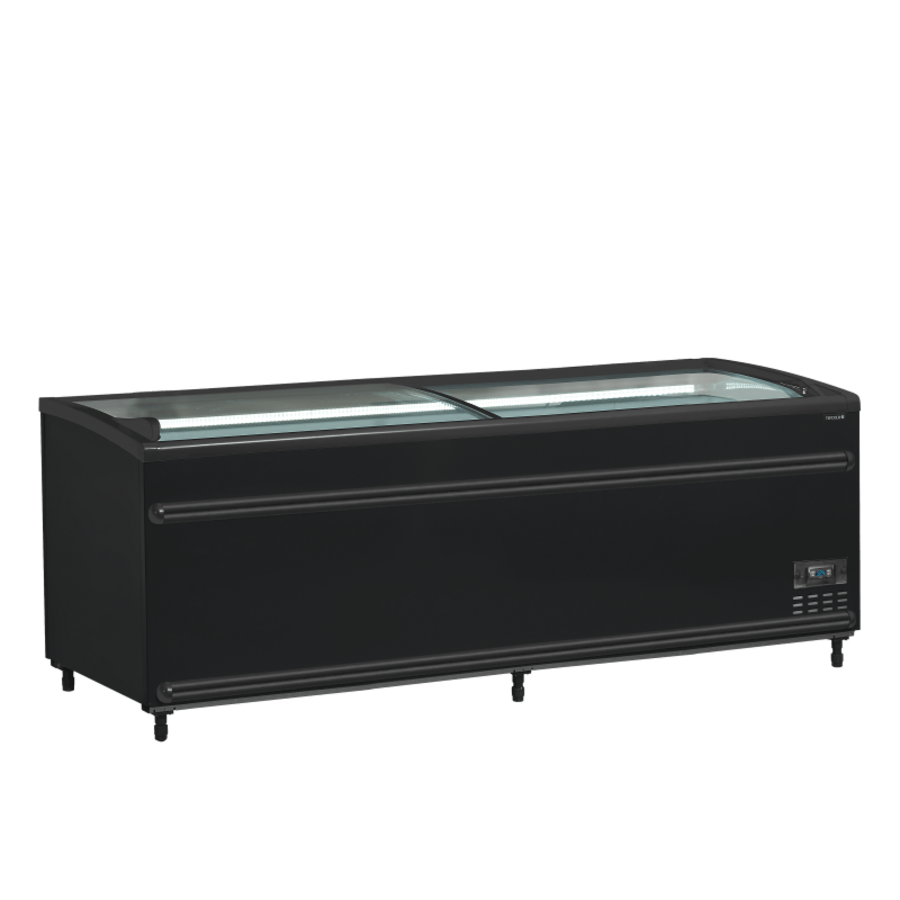 Supermarket cooler/freezer black | 210 x 86 x 89(h) cm | Switchable chiller & freezer